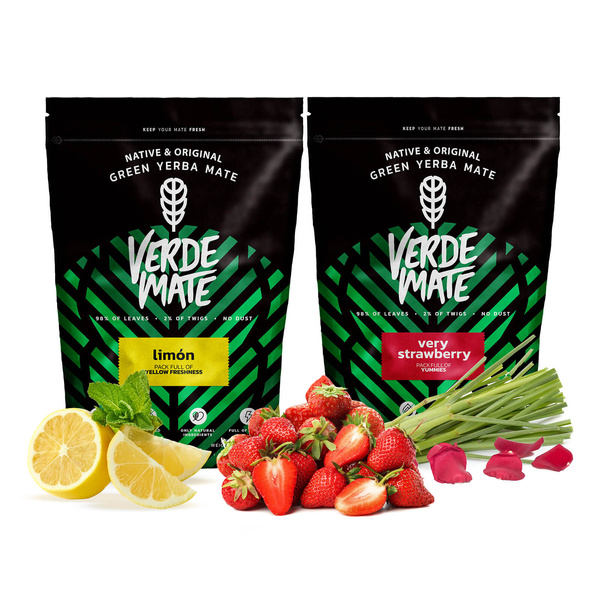 Yerba Verde Mate Limon Very Strawberry ovocný 1kg