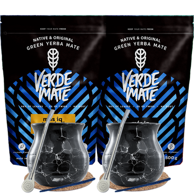 Yerba Mate Mas IQ set pro dva Bombilla 2x500