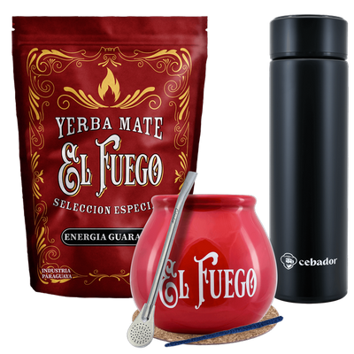 Sada termosek Yerba Mate El Fuego MOC 500g calabash