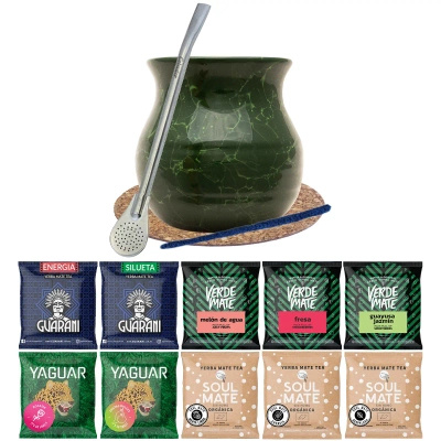 Sada pro začátečníky Yerba Verde Mate Green 10x50g