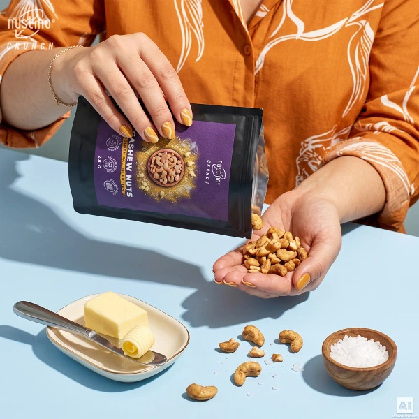 Nustino Crunch – pražené kešu ořechy – Golden Salted Butter 200 g