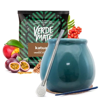 Verde Mate yerba mate sada keramická kalabasa bombilla