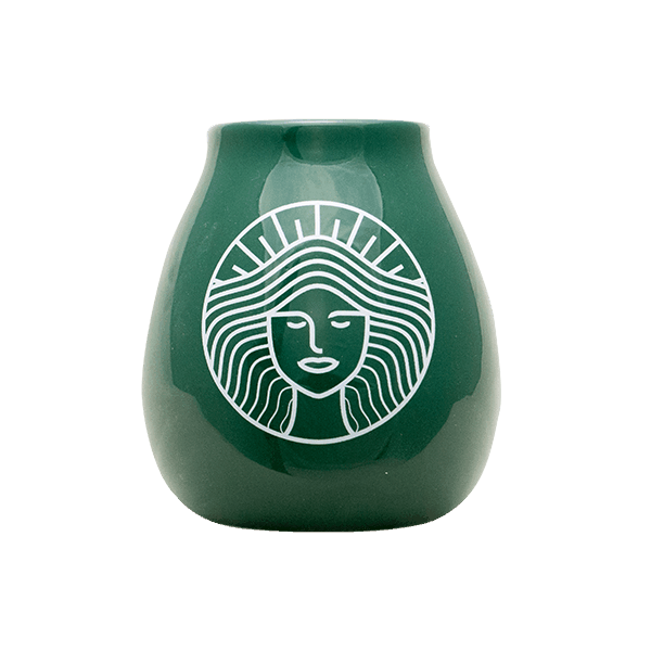 Keramická kalabasa s logem Pachamama (zelená) 350 ml