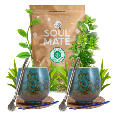 Sada Yerba Maté Soul Mate 500g 0,5kg 2x Kalabása + 2x Bombilla