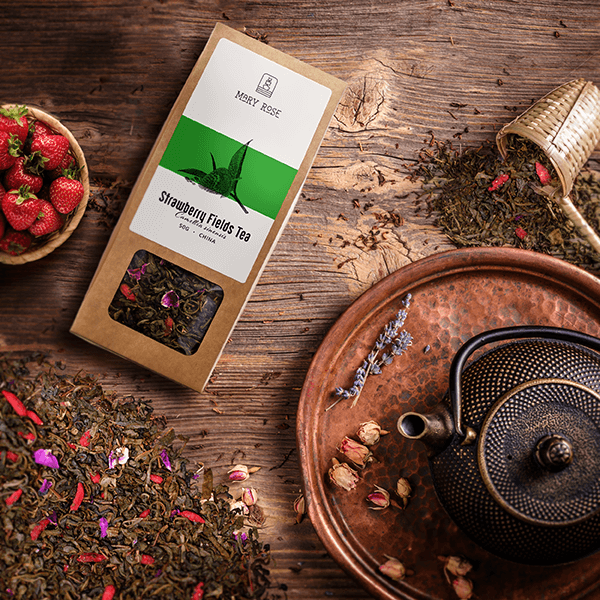 Mary Rose - Zelený Čaj Strawberry Fields - 50 g