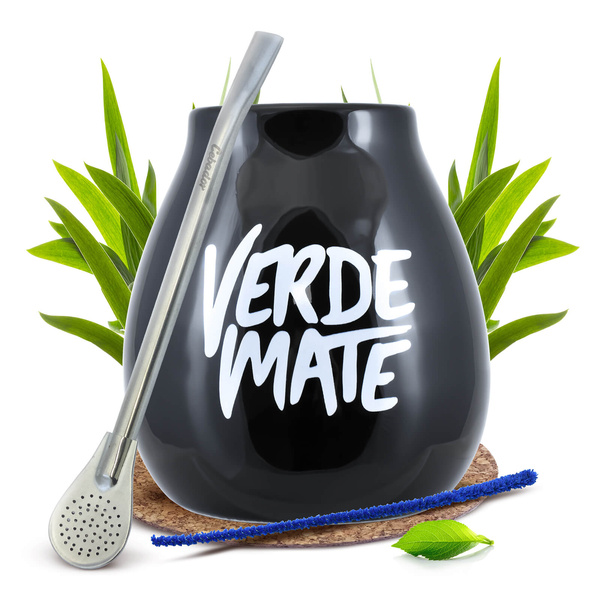 Sada Verde Mate kalabash + bombilla