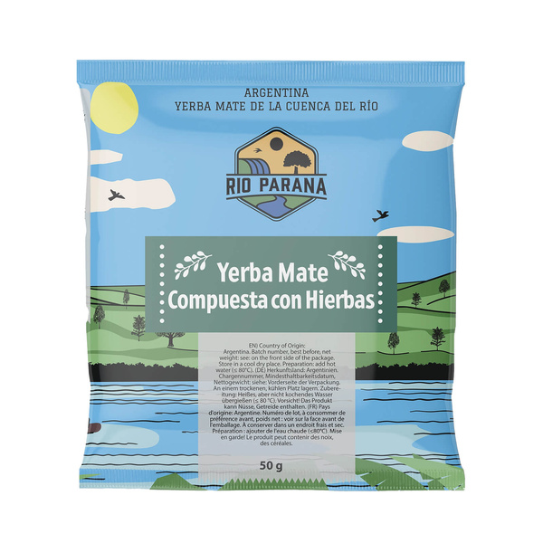 Yerba Mate Rio Parana 7x50g sada vzorků + příslušenství