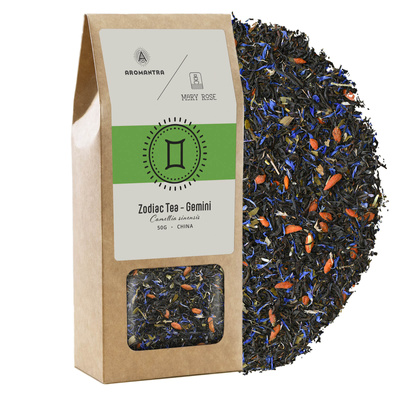 Aromantra x Mary Rose – Čaj znamení zvěrokruhu – Blíženci (černý) 50 g