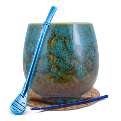 Sada příslušenství na yerba maté: Kalabasa + Bombilla