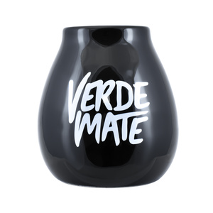 Keramická kalabasa s logem Verde Mate (černá) 350 ml