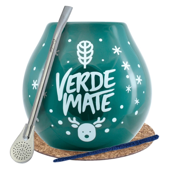 Yerba Mate zimní sada Verde Mate kalabása + bombilla