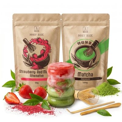 Sada pro barevné Matcha Latte: Matcha + Red Matcha + příslušenství