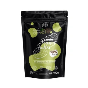 Dárková sada arašídového másla v prášku Nustino: Pure + Chocolate + Pistachio & Chocolate 3x400g