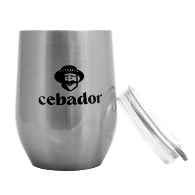 TermoLid - ocelová nádoba s víčkem - Cebador (stříbrná barva) - 350 ml