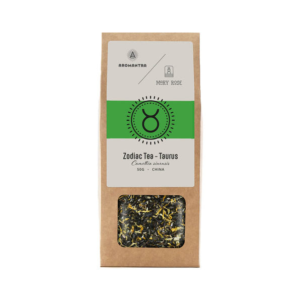 Aromantra x Mary Rose – Čaj znamení zvěrokruhu – Býk (černý) 50 g