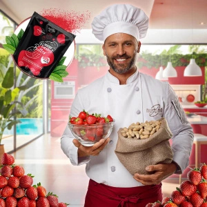 Nustino – Arašídové máslo v prášku – Strawberry (bez přidaného cukru) 400 g
