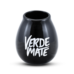 Keramická kalabasa s logem Verde Mate (černá) 350 ml