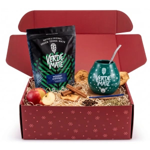 Vánoční dárkový set yerba mate Verde Mate Winter Edition 500g + kalebas a bombilla