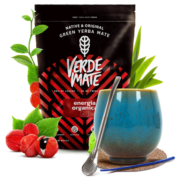 Sada Yerba Maté Verde Mate 400g 0,4kg Kalabása + Bombilla