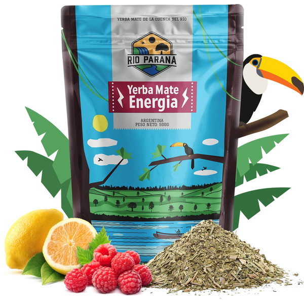 Yerba Mate sada Rio Parana Energia 500g Kalabása + Bombilla