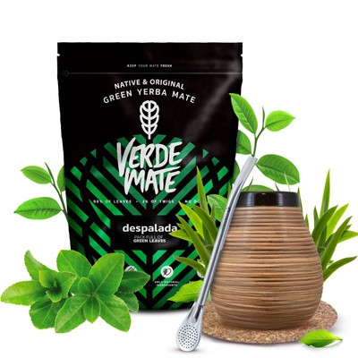 Sada Yerba Maté Verde Mate 400g 0,4kg Kalabása + Bombilla