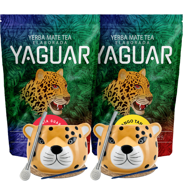 Yerba Mate set pro dva Bombilla Yaguar 2x500