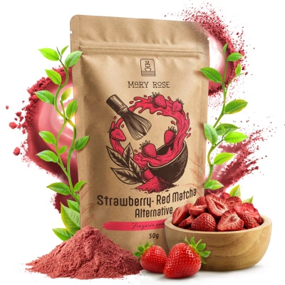 Mary Rose – Red Matcha Alternative – Jahoda (prášek) 50 g