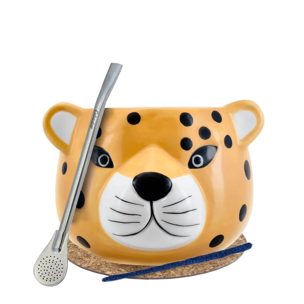 Sada Yerba Mate Matero Tykev Gatito Bombilla