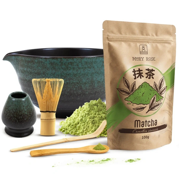 Sada na vaření čaje Matcha: matcha 100g + příslušenství