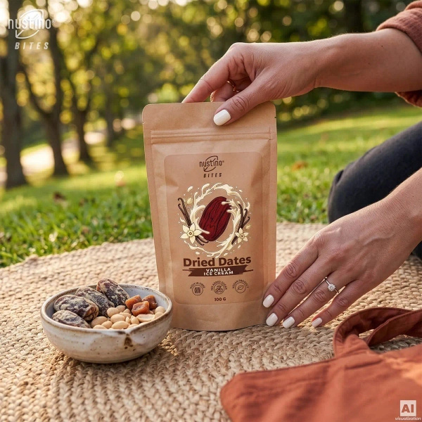 Nustino Bites – Sušené Datle – Vanilla Ice Cream 100 g