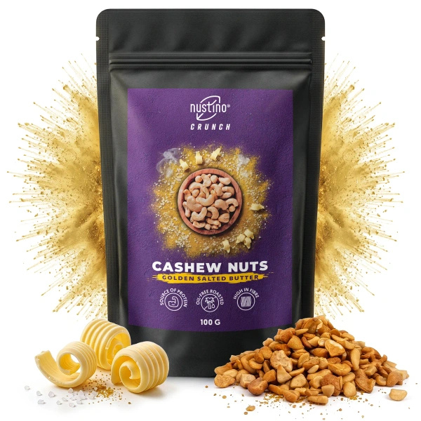 Nustino Crunch – pražené kešu ořechy – Golden Salted Butter 100 g