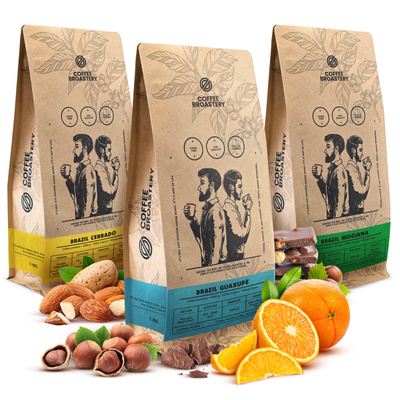 Sada Bro Coffee Roastery Brazil Samba + Brazil Guaxupe + Brazil Cerrado 3x1kg (3kg)