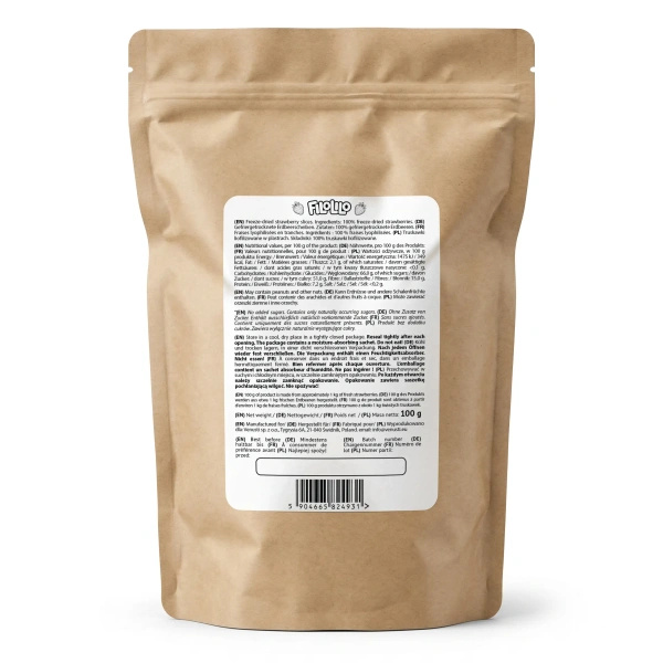 FiloLilo – Lyofilizované jahody (plátky) 100 g