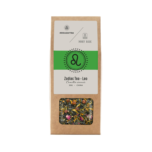 Aromantra x Mary Rose – Čaj znamení zvěrokruhu – Lev (zelený) 50 g