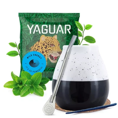 Yaguar yerba mate sada keramická kalabasa bombilla