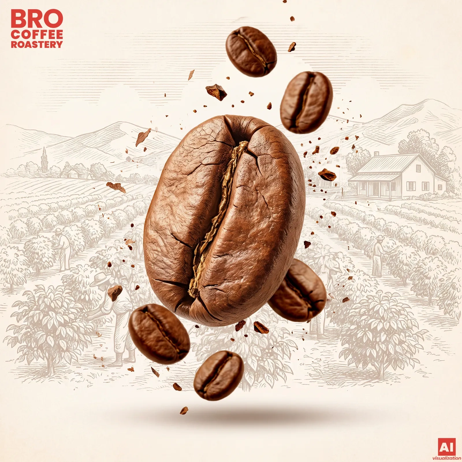 Zrna arabiky a robusty - Bro Coffee Roastery Crema Tango