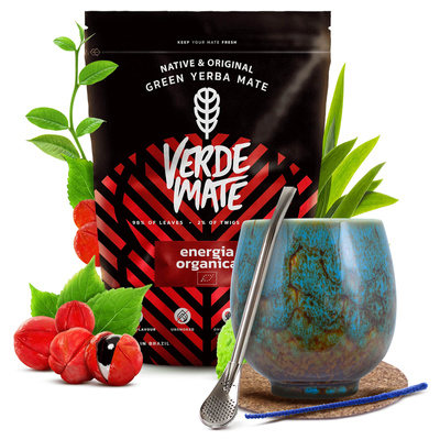 Sada Yerba Maté Verde Mate 400g 0,4kg Kalabása + Bombilla