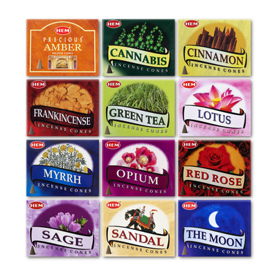 Kuželové vonné tyčinky HEM – mix 12 vůní