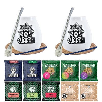 Obrovský  Set pro dva Yerba Mate Mix 10 x 50 g