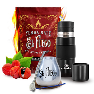 Sada Yerba Maté El Fuego Energia 500g 0,5kg Yerbomos + Kalabása + Bombilla
