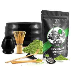Sada ceremonální na vaření čaje Matcha: japonská BIO matcha 30g + příslušenství