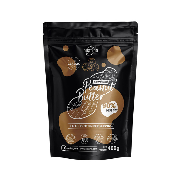Sada práškového arašídového másla Nustino: Classic + Pure 2x400g