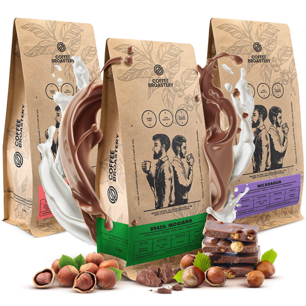 Kávový Set Bro Coffee Roastery Costa Rica San Rafael + Nicaragua Colibrí Azul + Brazil Samba 3x1kg (3kg)