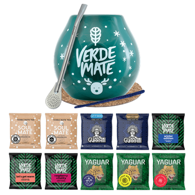 Yerba Mate Set 10x50g Zimní tykev Bombilla