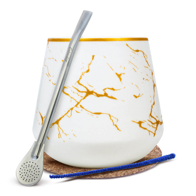 Sada příslušenství na yerba maté: Kalabasa + Bombilla