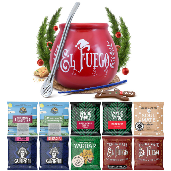 Yerba Mate 10x50g 500g sada vzorků + příslušenství