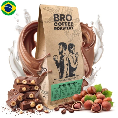 Bro Coffee Roastery – Zrnková káva Brazil Mogiana Premium 400 g