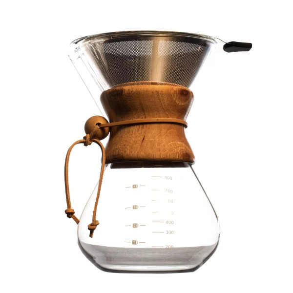 Překapávač na kávu typu chemex 800 ml + znovupoužitelný filtr