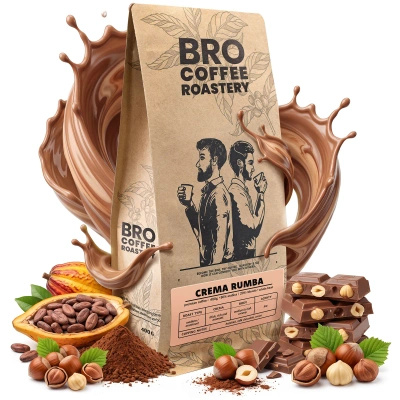 Bro Coffee Roastery – Zrnková káva Crema Rumba 400 g