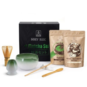 Dárková sada pro barevné Matcha Latte: Matcha + White Matcha + příslušenství